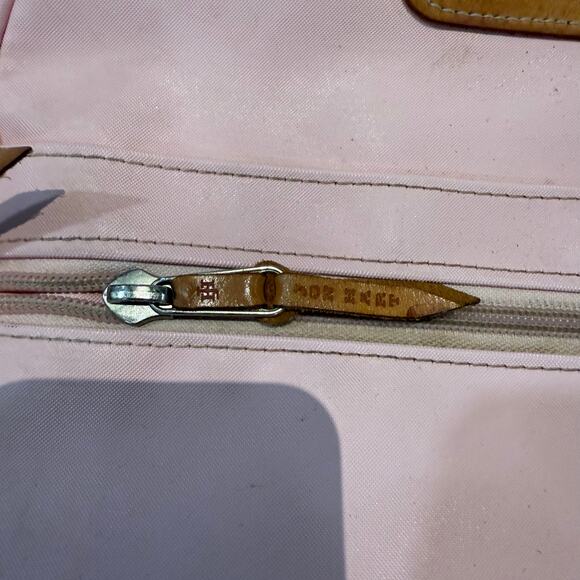 Jon Hart Coated full size Canvas Backpack Pink Leather - Picture 4 of 9